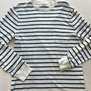 J. Crew Navy and White Striped Long Sleeve Tee